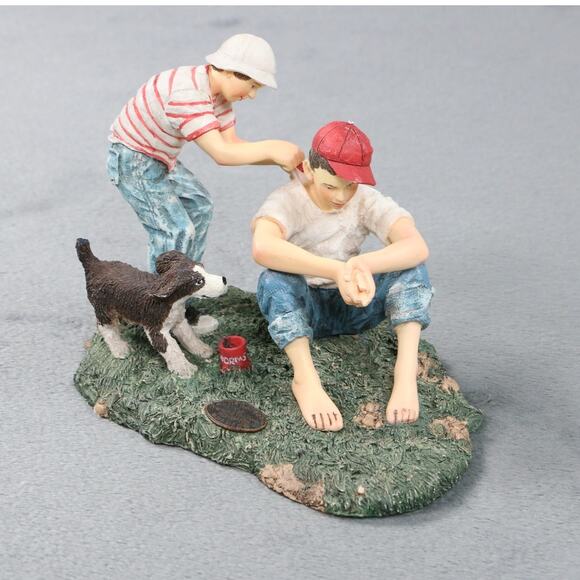 Norman Rockwell MISCHIEF MAKER Figurine 1992 Boys Will Be Boys Dog Trust Edition - Picture 1 of 10